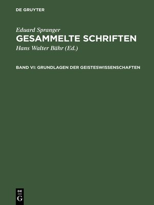 cover image of Grundlagen der Geisteswissenschaften